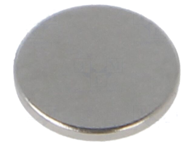 Magneet: vast; neodymium; 5N; Ø: 10mm; H: 1mm Magneet: vast; neodymium; 5N; Ø: 10mm; H: 1mm